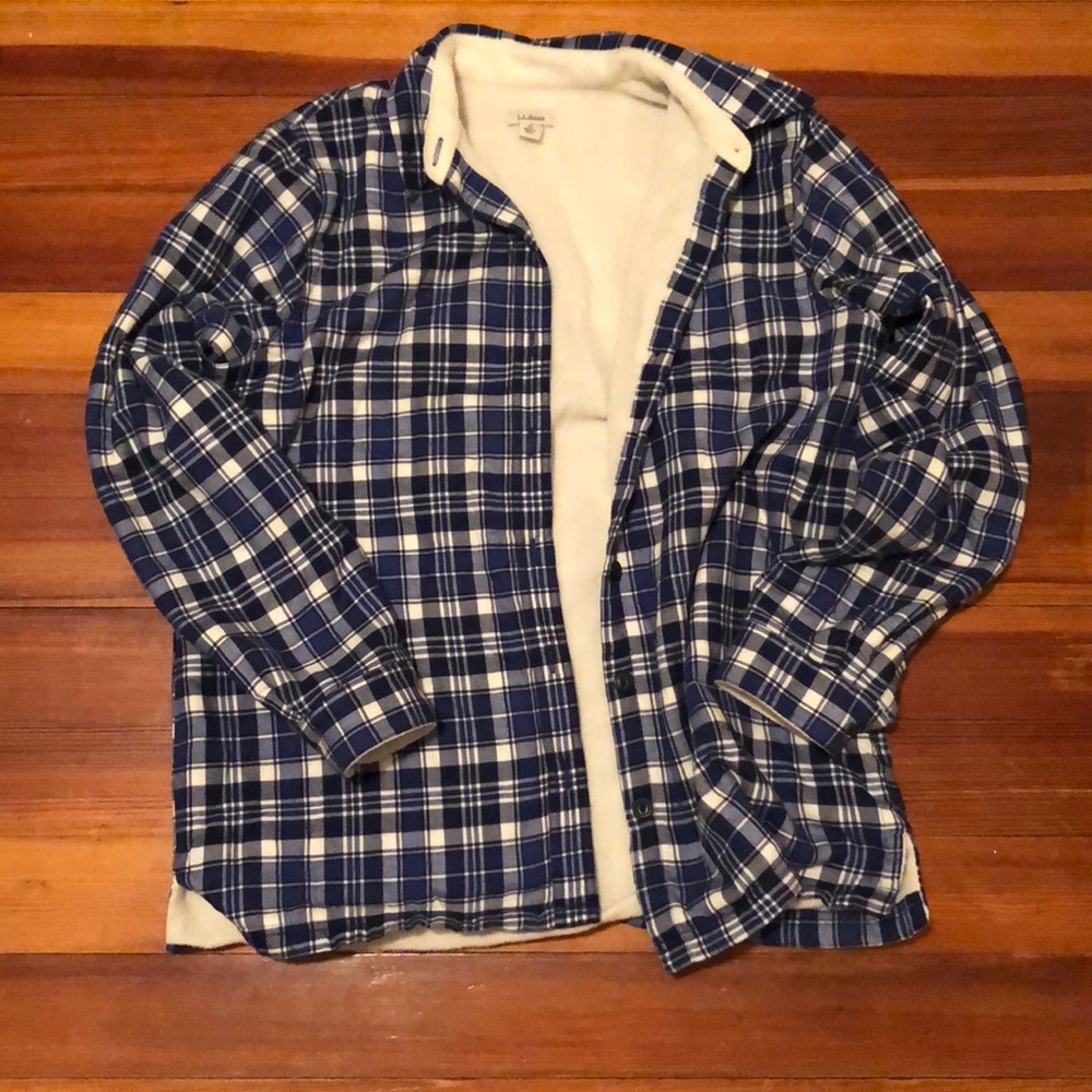 LL Bean fleece lined flannel